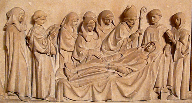 St. Benedict at the Death of St. Scholastica - BASSORILIEVO